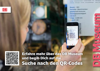 Postkarte QR Code Ralley DB Museum Nürnberg